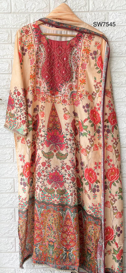 Pure Muslin Digital Print Suit